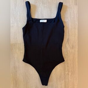 Aritzia Babaton Square Neck Bodysuit Black